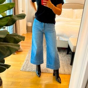 Madewell wide leg crop Jean